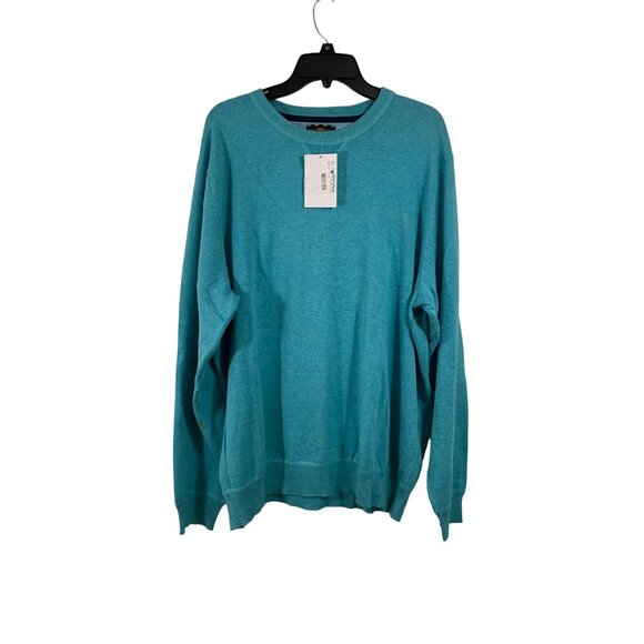 Club Room Mens XXL Turquoise Crewneck Sweater - New With Tags - Picture 1 of 7